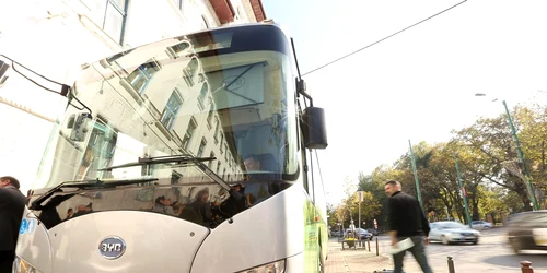 Autobuz electric la Timişoara. FOTO