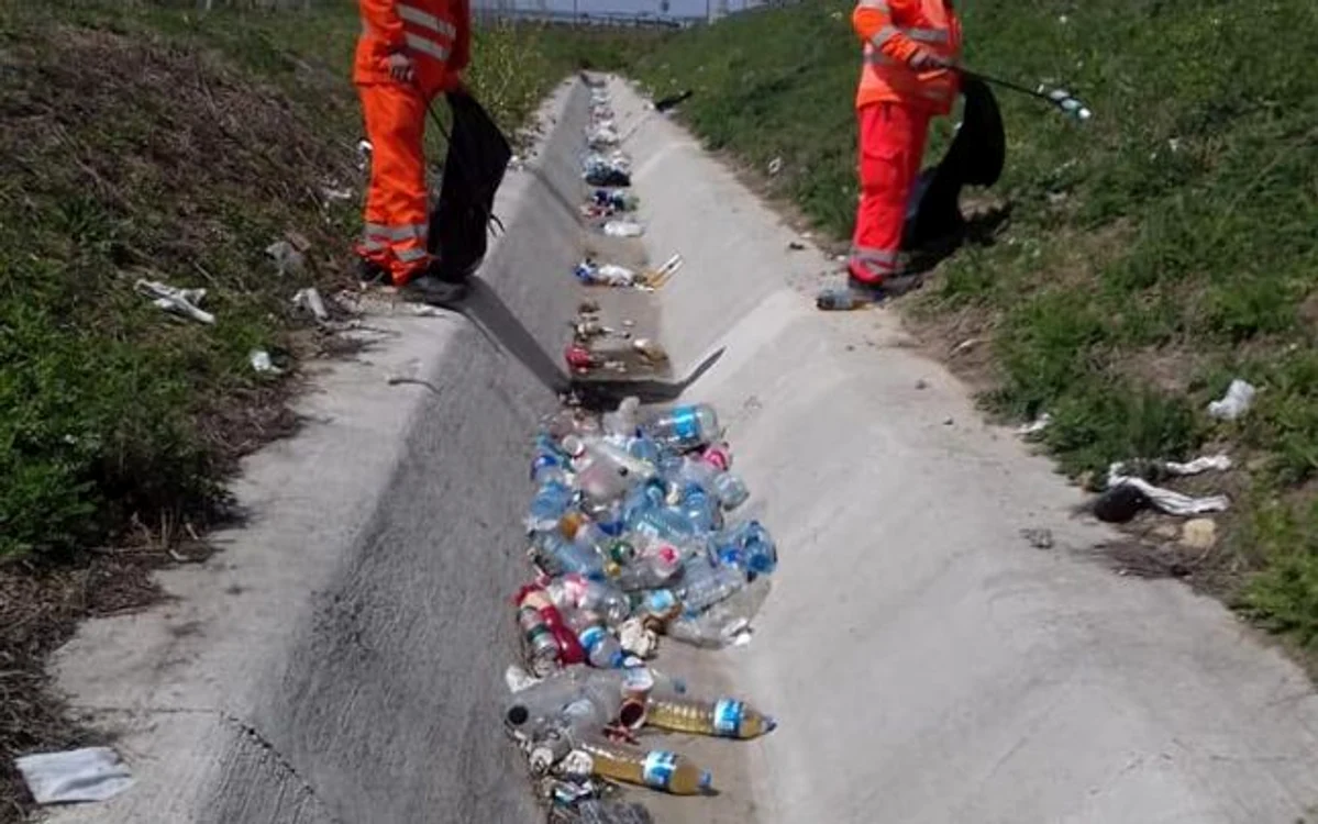 Mizeria de pe Autostrada Vestului FOTO DRDP Timişoara