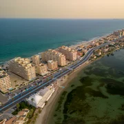 Imagine din dronă cu laguna Mar Menor FOTO Shutterstock