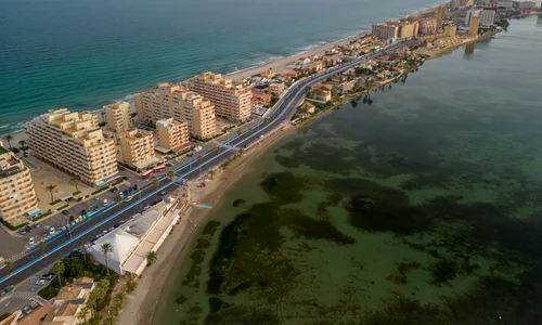 Imagine din dronă cu laguna Mar Menor FOTO Shutterstock