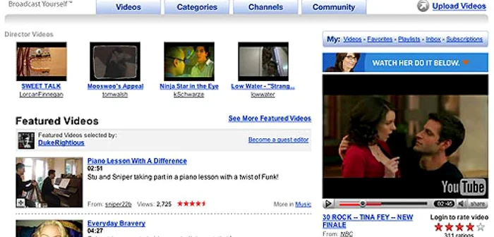 Homepage Youtube