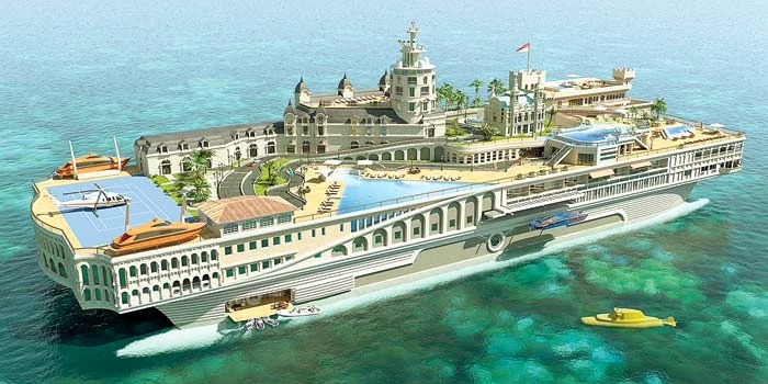 Vasul imită cele mai frumoase străzi şi clădiri din principat