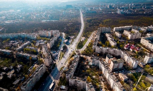 aerial drone view chisinau spring moldova jpg
