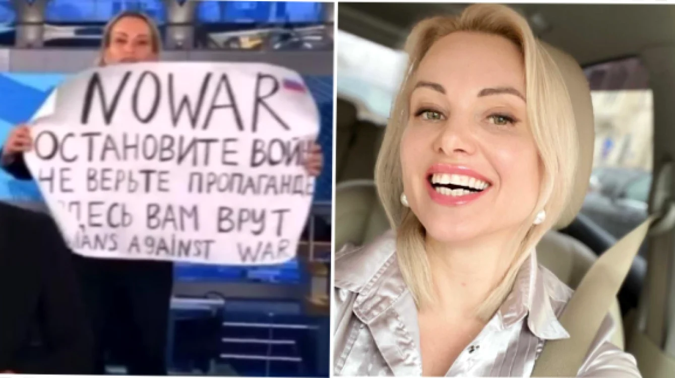 Marina Ovsiannikova, jurnalista care a îndrăznit să-l sfideze pe Putin FOTO Arhivă