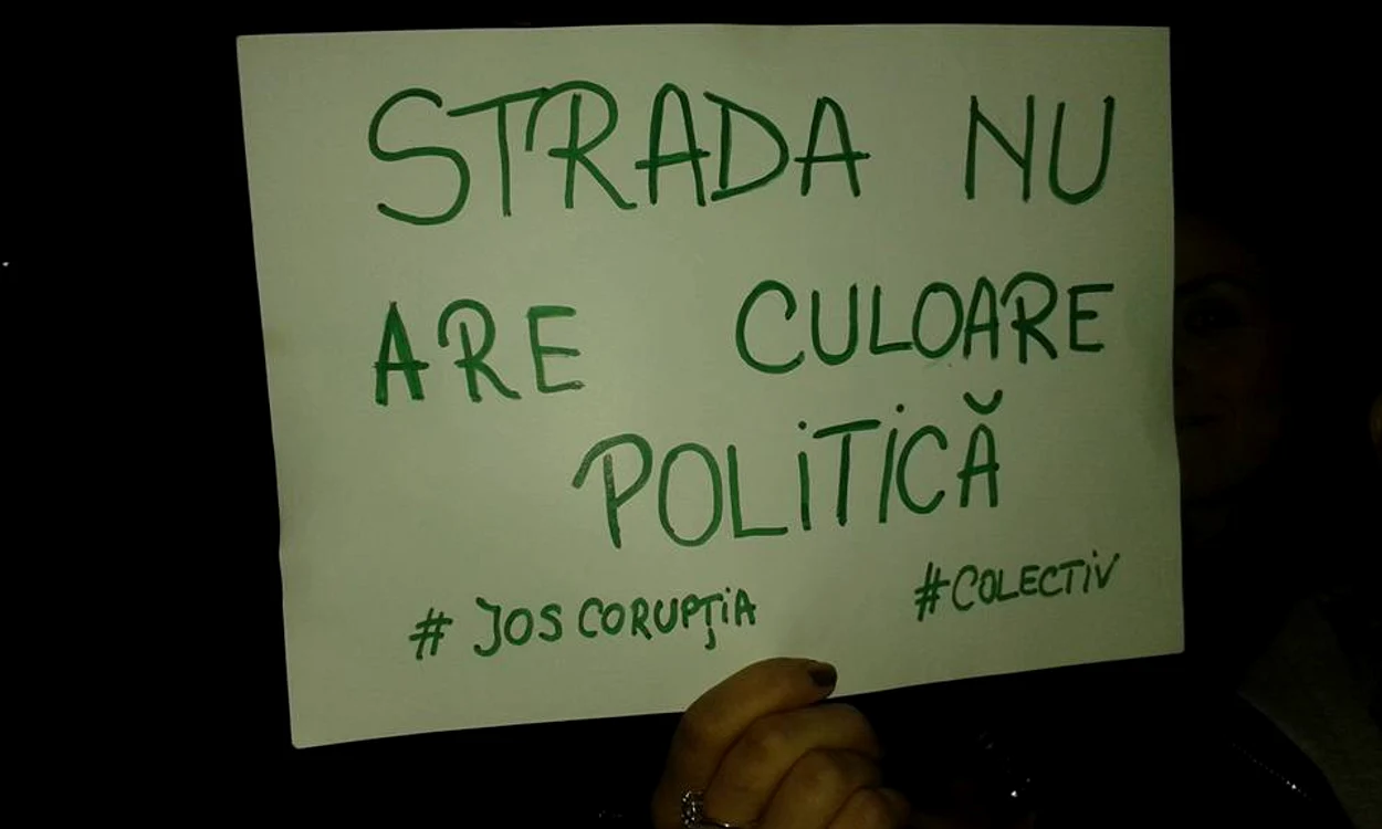 Proteste pentru victimele din Colectiv; Pancarta care rezumă mesajul oamenilor
