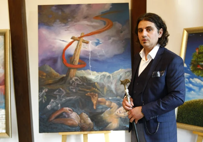 Zoltan Lorencz şi tabloul inspirat de tragedia din clubul ColectivFotografii: David Muntean şi Victor Dragoş
