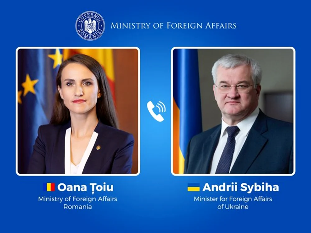 Oana Țoiu și Andrii Sîbiha au purtat discuții vineri. FOTO X Oana Țoiu