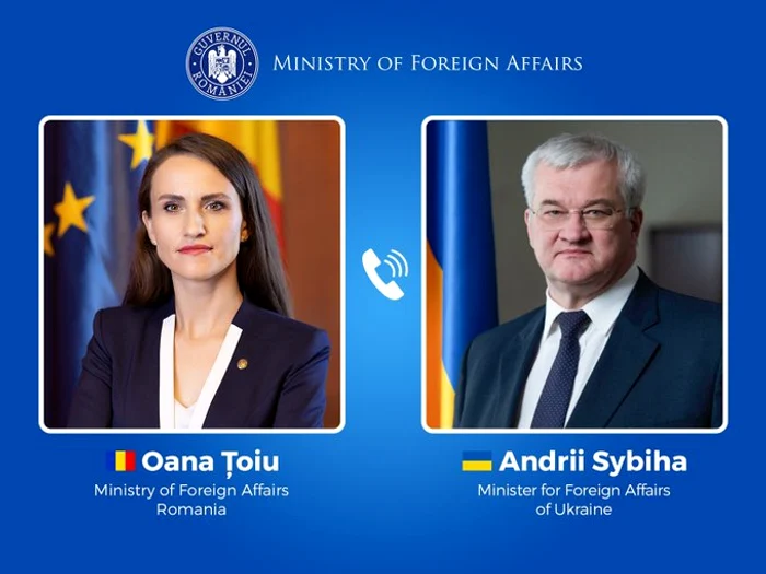Oana Țoiu și Andrii Sîbiha au purtat discuții vineri. FOTO X Oana Țoiu