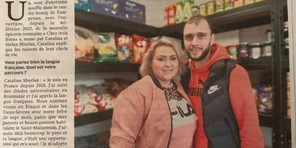 Doi soți stabiliți în Franța au deschis un magazin românesc în centrul unei comune  Foto Facebook Magazin Romanesc Pamproux   Chez trois frères jpg