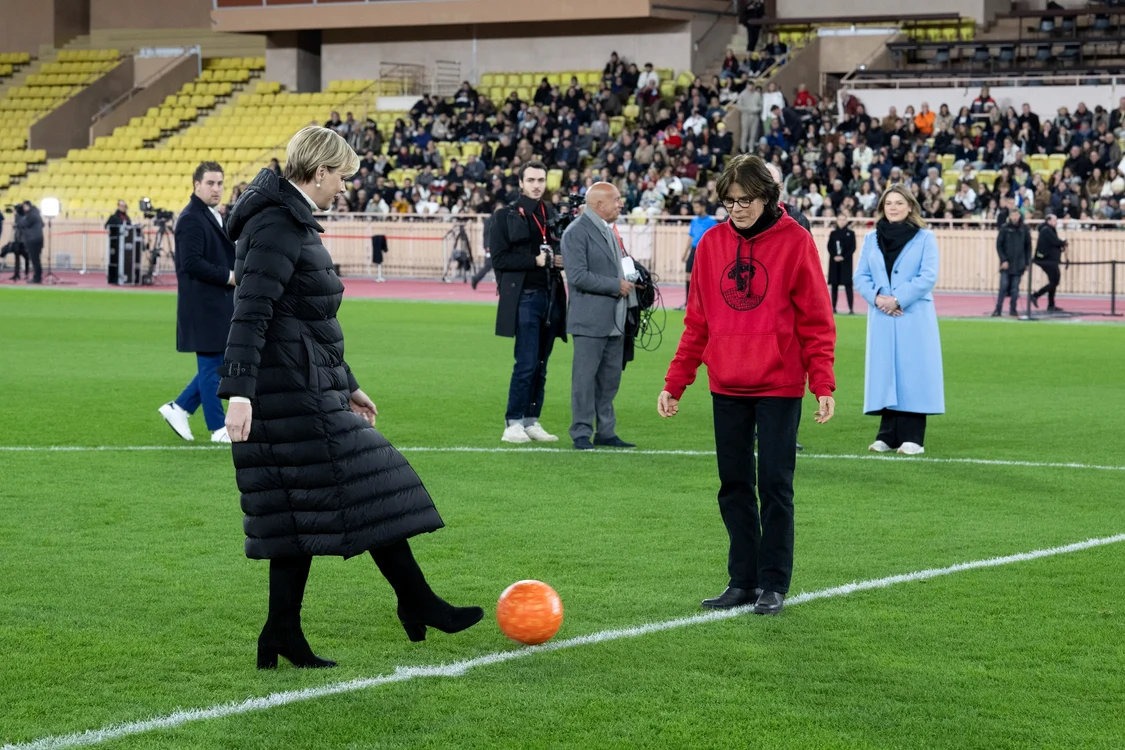 Prințesa Charlene la meciul caritabil jpg