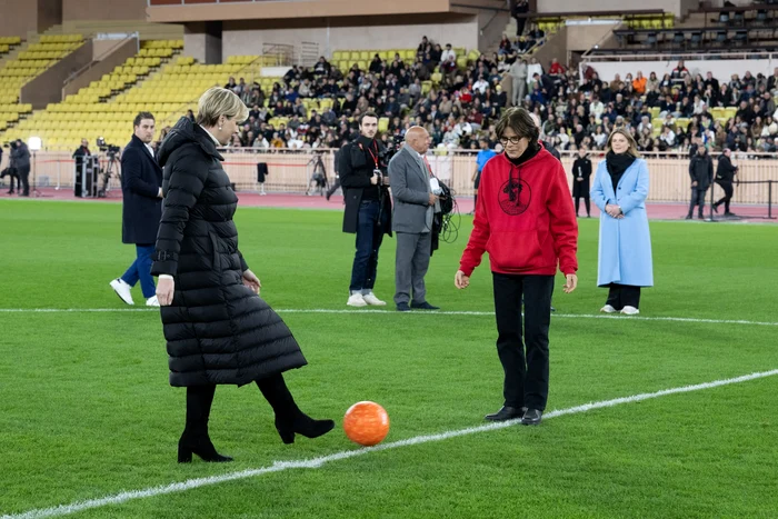 Prințesa Charlene la meciul caritabil jpg