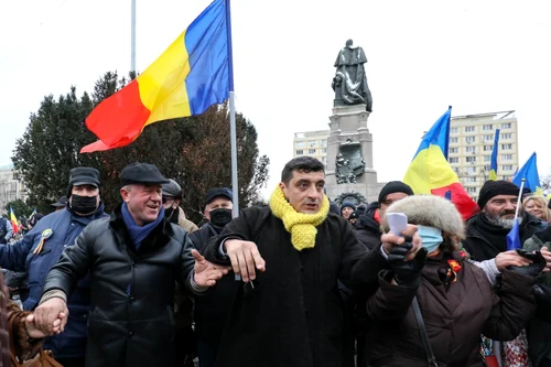 George Simion - cerneală - Iaşi - Mica Unire - 24 ian 2022 / FOTO Inquam Photos / Liviu Chirica