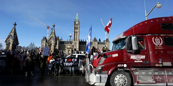 zi convoiul libertatii ottawa canada 29 ianuriei 2022. FOTO AFP