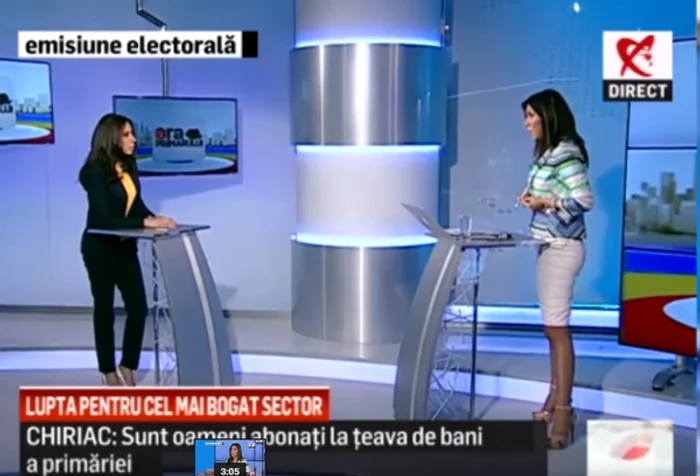 Cele două păreau că sunt la un pas de a se lua la bătaie în timpul emisiunii Foto: captură video