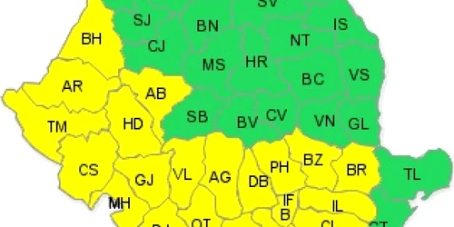 Vestul și sudul României vor fi sub atenționare de cod galben de caniculă