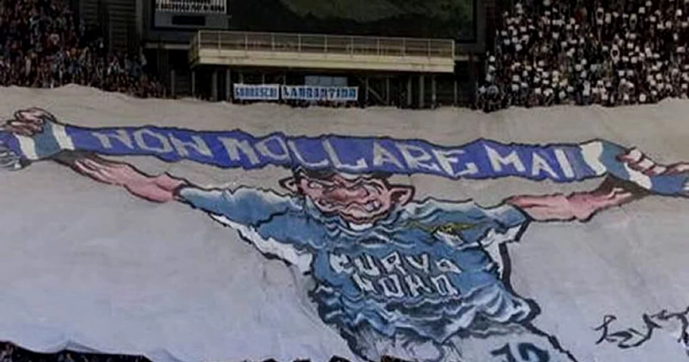 „Non mollare mai“, motto-ul suporterilor lui Lazio FOTO Arhivă personală/Facebook