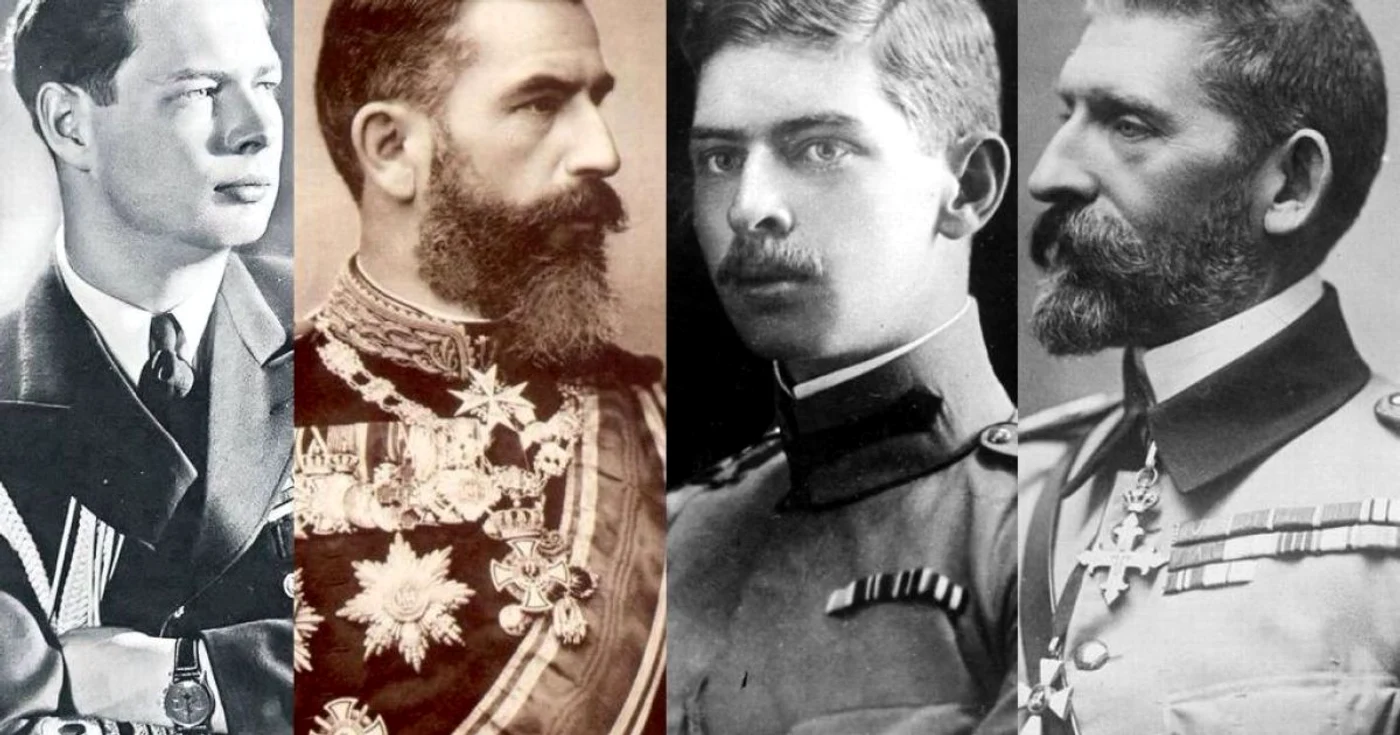 De la stânga la dreapta: Mihai I, Carol I, Carol al II-lea şi Ferdinand I - cei patru regi ai României