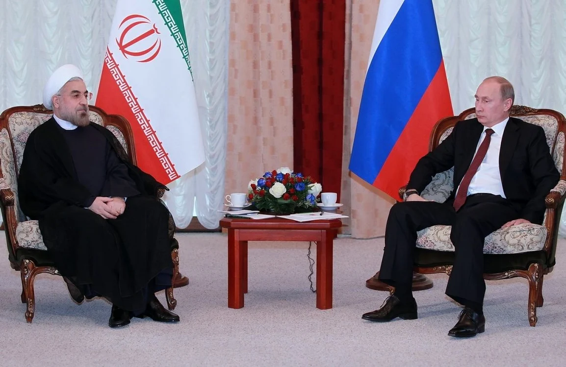 Preşedintele iranian Hassan Rohani şi Vladimir Putin, preşedintele Federaţiei Ruse; Foto: Wikipedia.com