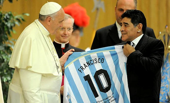 Maradona a fost primit de mai multe ori de Papa FranciscFoto: Guliver/ GettyImages