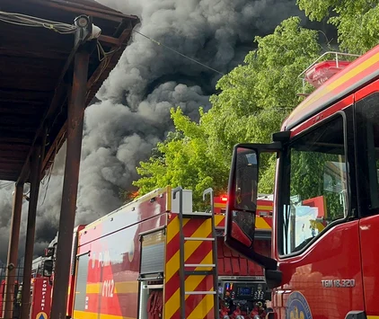 Incendiu. Foto ISU Bacău