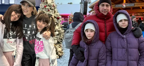 În pozele alături de mama lor, Alina Sorescu, sunt foarte vesele