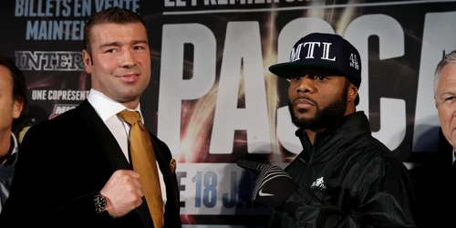 Jean Pascal pozeaza alaturi de Lucian Bute FOTO Mediafax