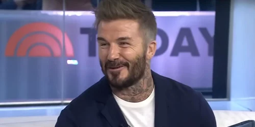 David Beckham, cu fața umflată la NBC. Captură TV