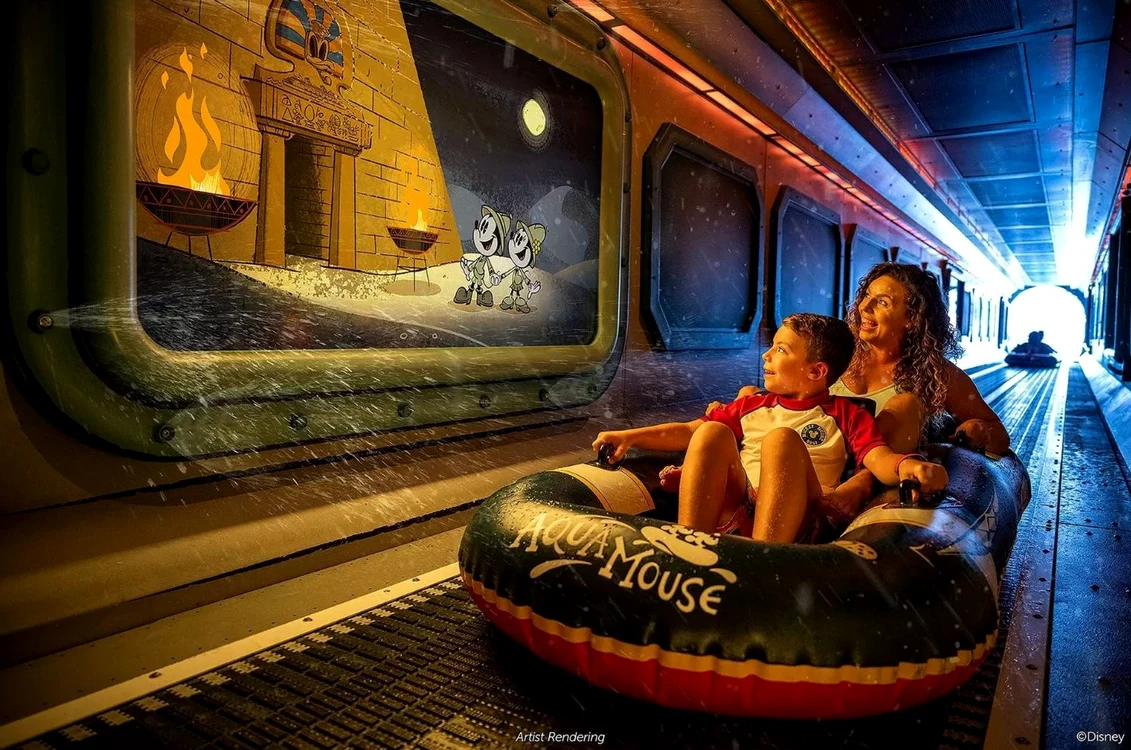 Așa arată toboganul „AquaMouse: Blestemul Oului de Aur” (Foto: Disney)