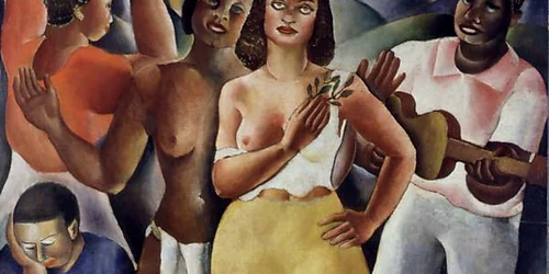 "Samba" (1925), lucrarea artistului brazilian Di Cavalcanti (detaliu)
