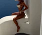 Diana Munteanu în Santorini. FOTO: Instagram