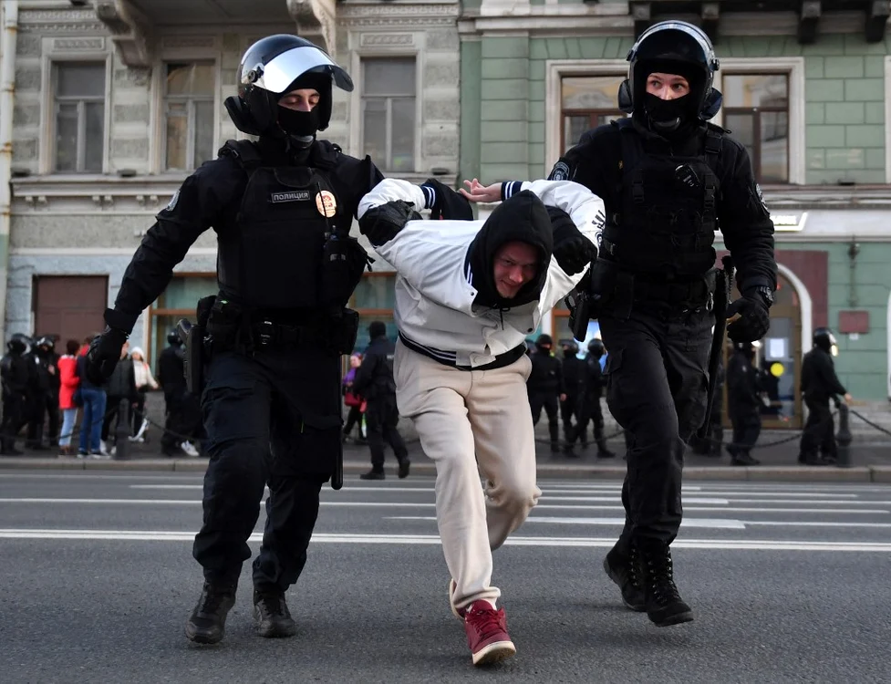 Rușii au protestat față de mobilizarea pentru război FOTO: AFP (arhivă)