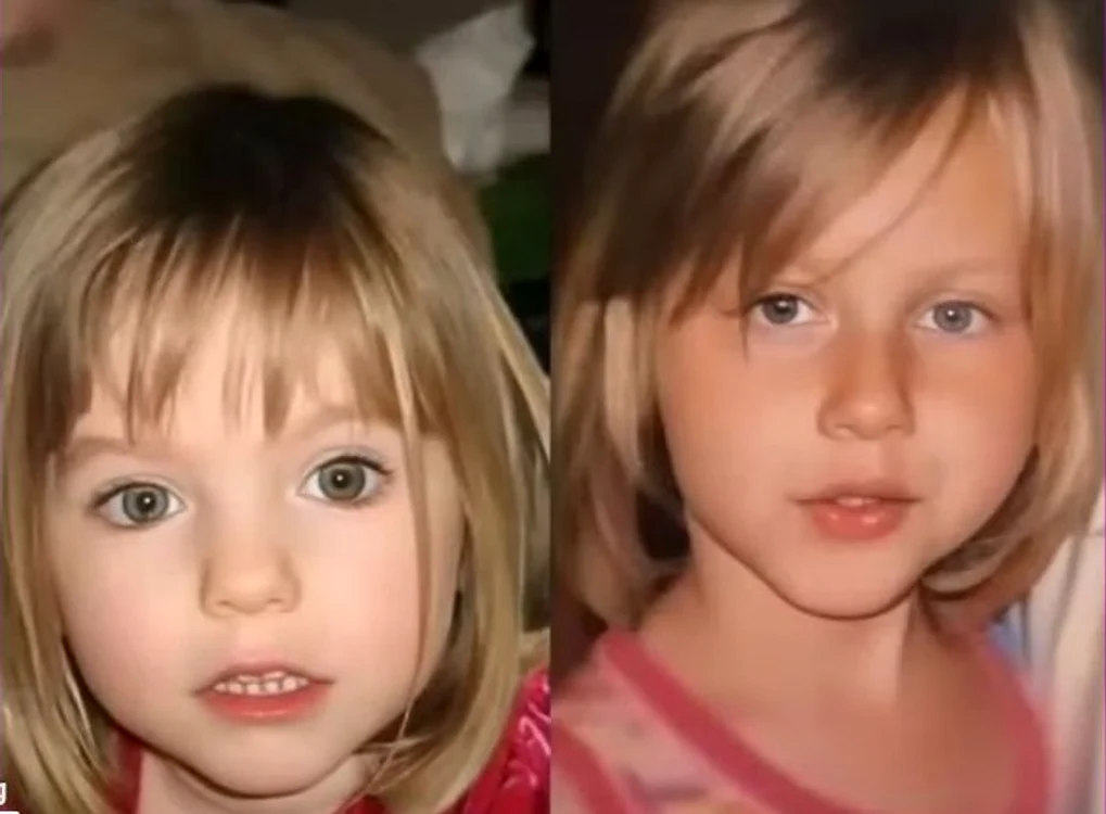 Madeleine McCann înainte de dispariție și Julia Wandelt care pretinde că ea este fetița dispărută