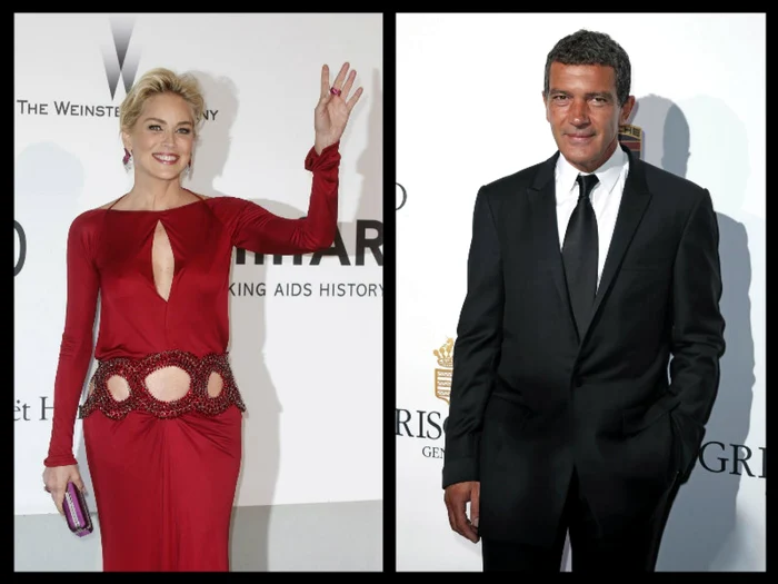 Sharon Stone şi Antonio Banderas sunt prieteni de foarte mult timp FOTO Reuters