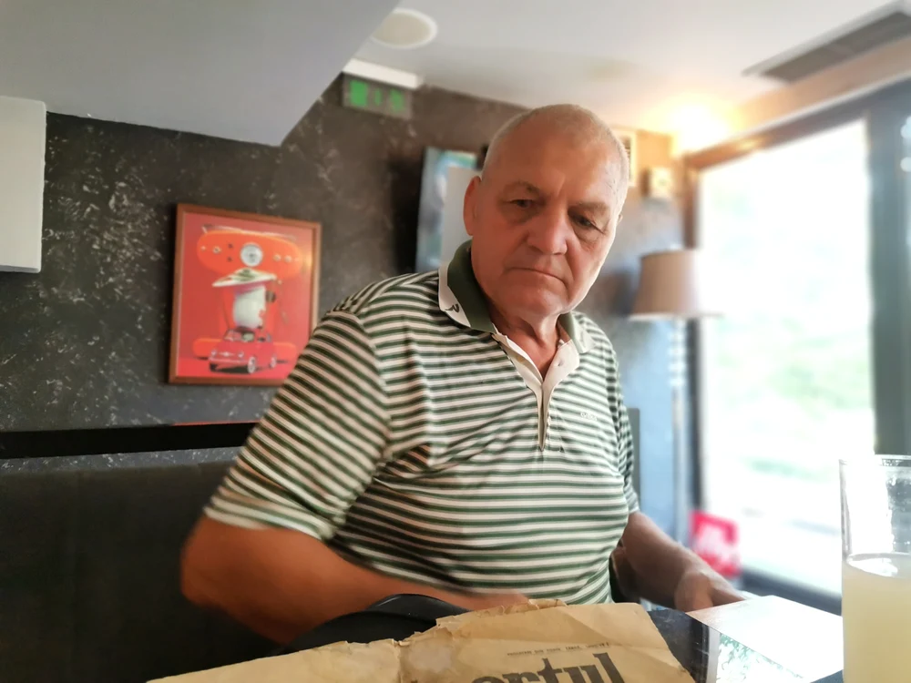 Petre Dicu, povestind despre cele mai frumaose momente ale carierei sale FOTO: A.M.
