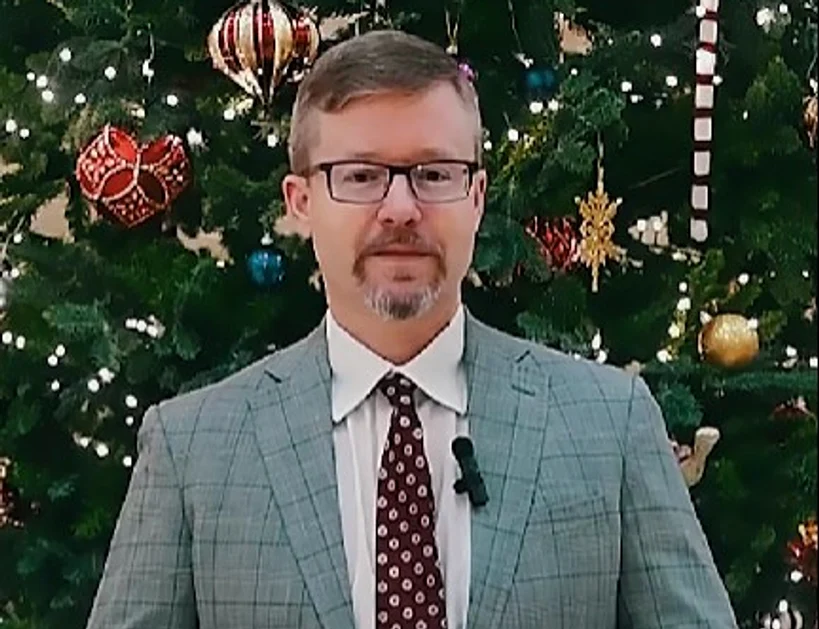 Însărcinatului cu afaceri Michael Dickerson a transmis un mesaj de Crăciun FOTO: Captură video