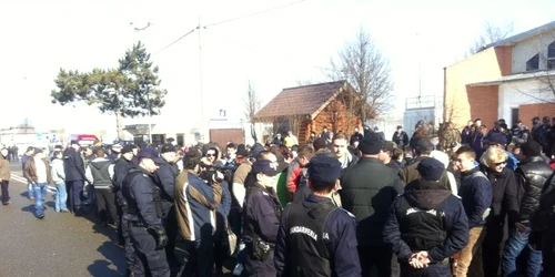 Protest in vama siret. foto