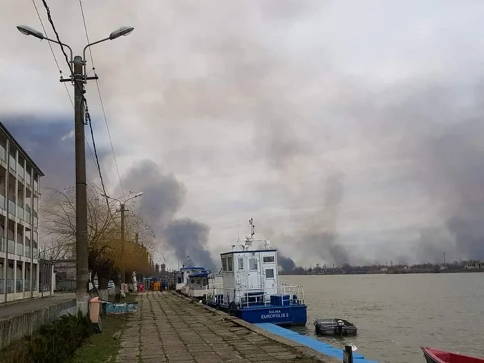 Incendiu Sulina FOTO Martor ocular