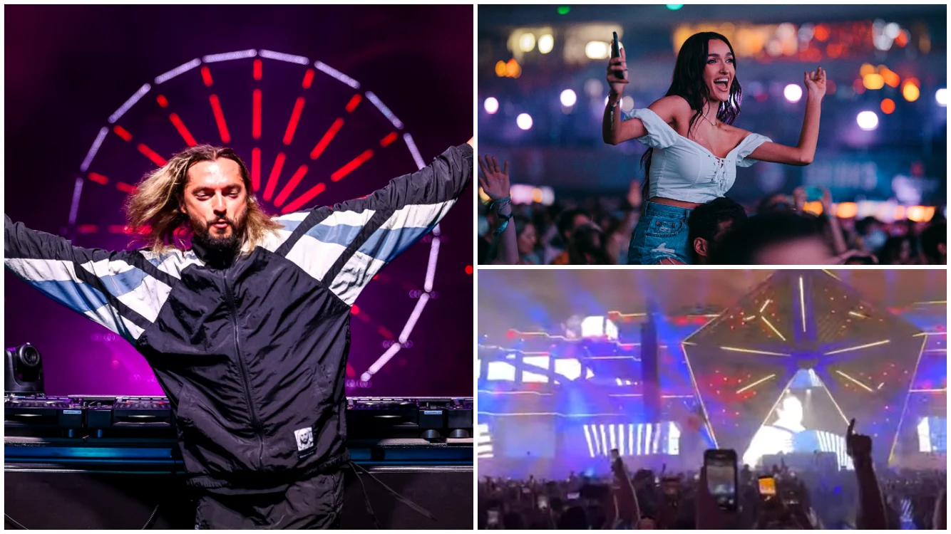 Salvatore Ganacci a făcut show la București. Foto: colaj Facebook/Saga Festival 2022