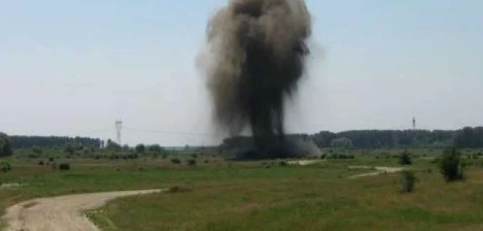 Muniţia a fost distrusă în mod controlat
