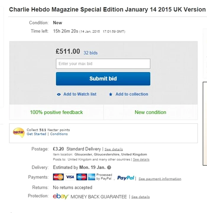 Oamenii licitează deja pe internet pentru exemplare ale revistei