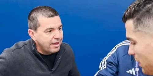 Cosmin Contra l-a rugat pe Cristiano Ronaldo să-i semneze câteva tricouri. Foto Instagram