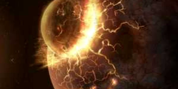 Dovezile confirmă teoria impactului uriaş în urma căruia s-a format Luna (foto: Science Daily)