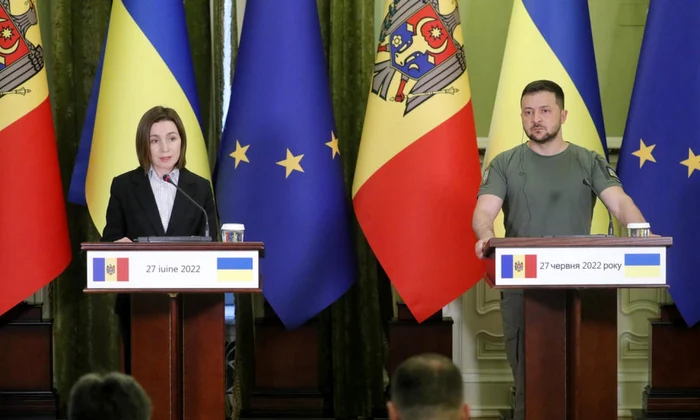 Conferinta de presa Maia Sandu si Volodimir Zelenski FOTO EPA-EFE