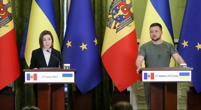 Conferinta de presa Maia Sandu si Volodimir Zelenski FOTO EPA-EFE