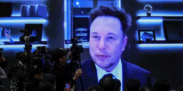 Elon Musk luand cuvantul la Forumul Dezvoltarii de la Beijing FOTO EPA-EFE