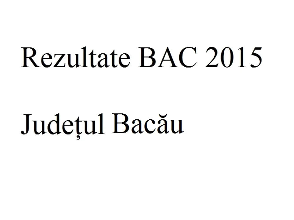 
    Rezultate Bacalaureat 2015 Bacăufoto: click.ro  