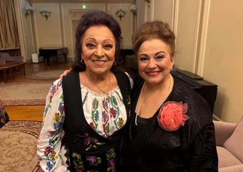 Maria Ciobanu a fost prezentă în sală, la concertul fiicei ei Leontina Văduva, ce a avut loc pe 3 februarie, pe scena Ateneului Român foto: arhiva personală