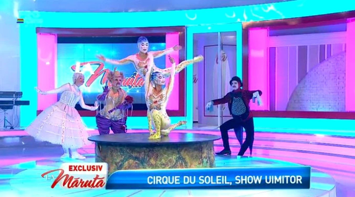 Cirque du Soleil a făcut un număr de acrobaţie "La Măruţă" (captură: PRO TV)