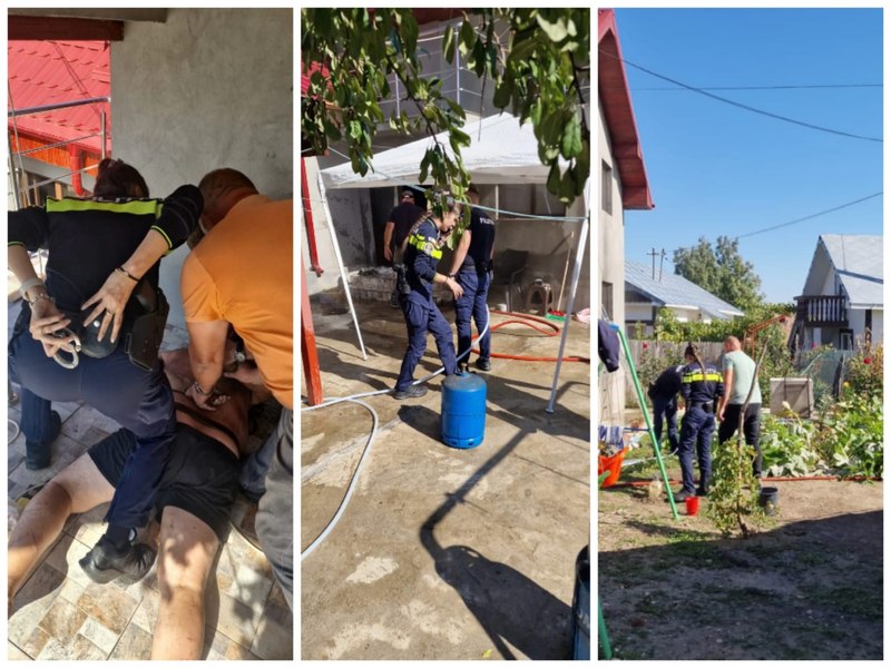 Un bărbat din Olt a încercat să-și arunce casa în aer pentru a doua oară. Primarul, polițiștii și pompierii au reușit să evite dezastrul