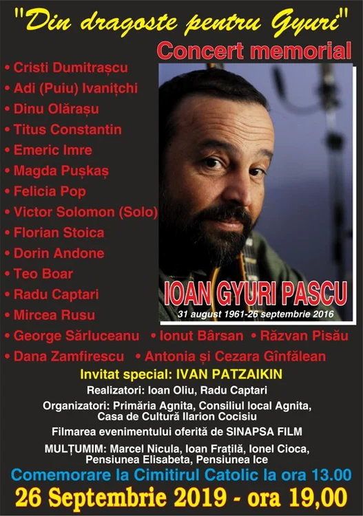 Afișul concertului comemorativ